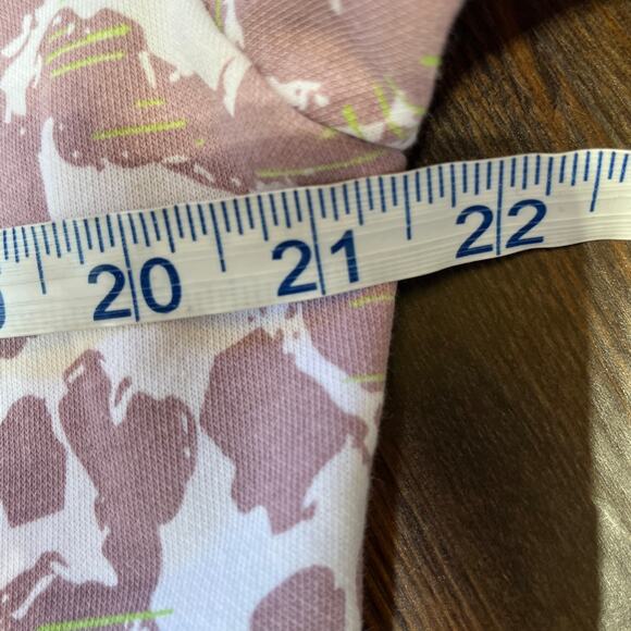 Gymshark Mauve & White Camo Print Hoodie Size S Oversized - Picture 10 of 11